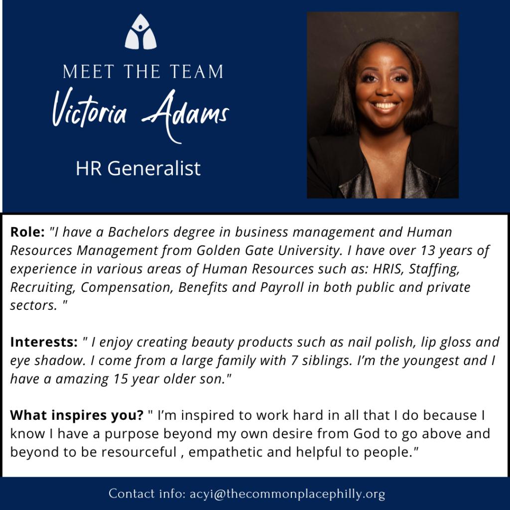 Meet the team: Victoria Adams – The Common Place